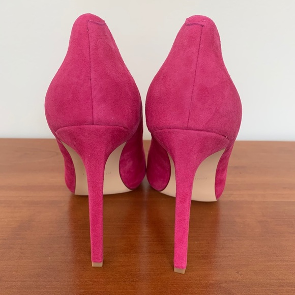 Pink suede Nine West pumps - Picture 5 of 7